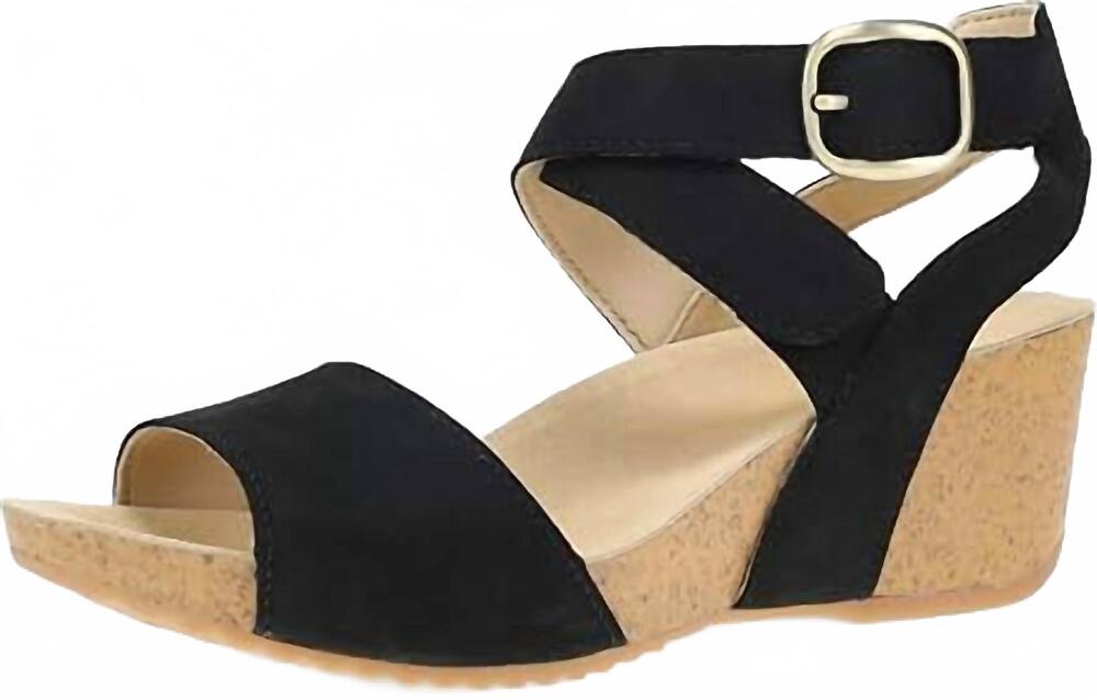 NEW DANSKO women's saylor wedge sandal in black